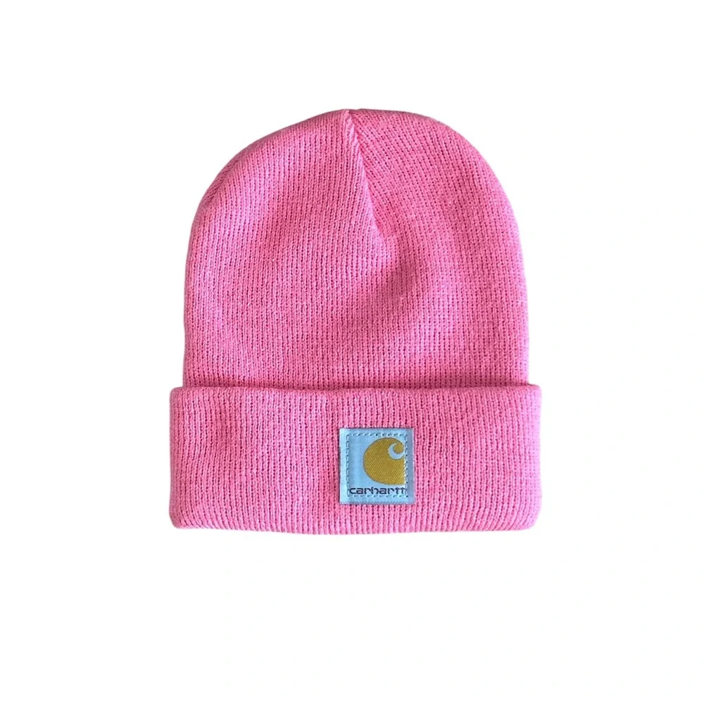 Carhartt Infant‎ Toddler Pink Acrylic Knit Watch Hat Beanie AH8905 Made in USA
